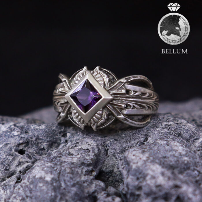 Bague Solitaire Ancienne – Argent Massif Et Zircon – Taille 57 (occasion)