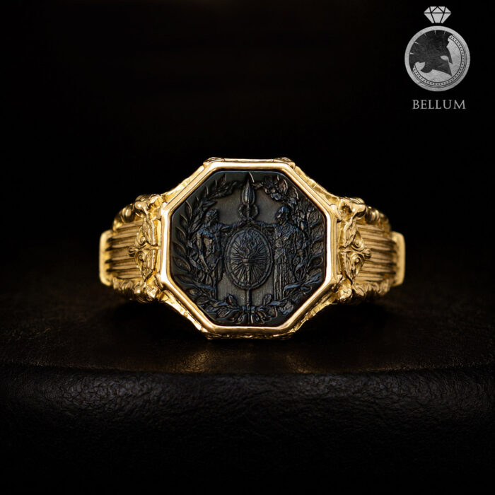 Chevalière Pierre Gravée "La Victoire" (Or 18ct / 750)